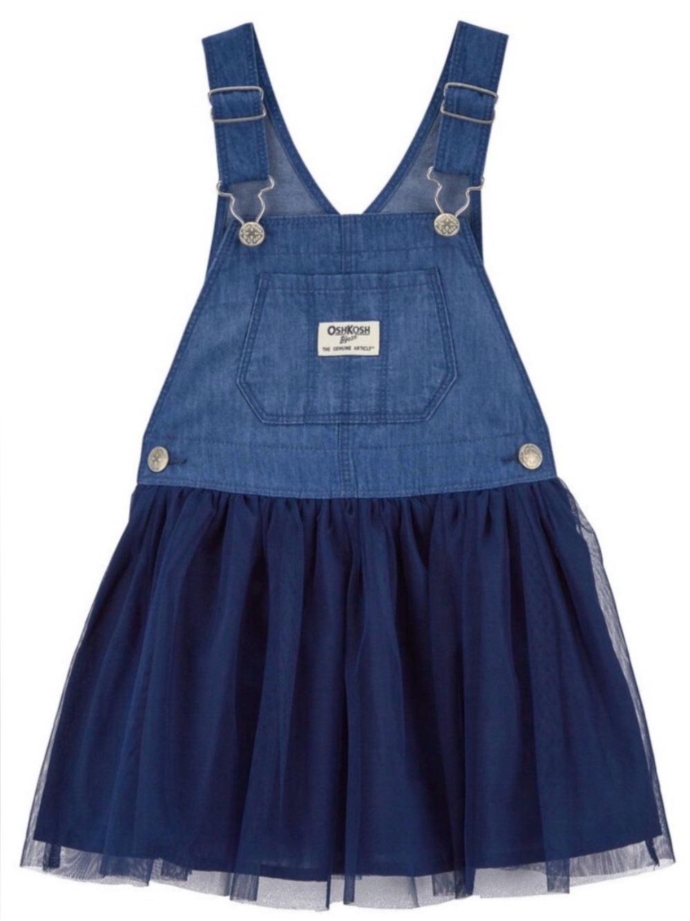Toddler OshKosh Denim Blue Tulle Skirtall (3T)